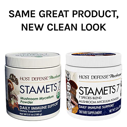 Host Defense Stamets 7 Mushroom Powder - 7 Species Blend - Mushroom Supplement for Immune Support with Royal Sun Blazei, Cordyceps, Reishi, Maitake, Lion's Mane, Chaga & Mesima - 3.5 oz (66 Servings)* - Image 3