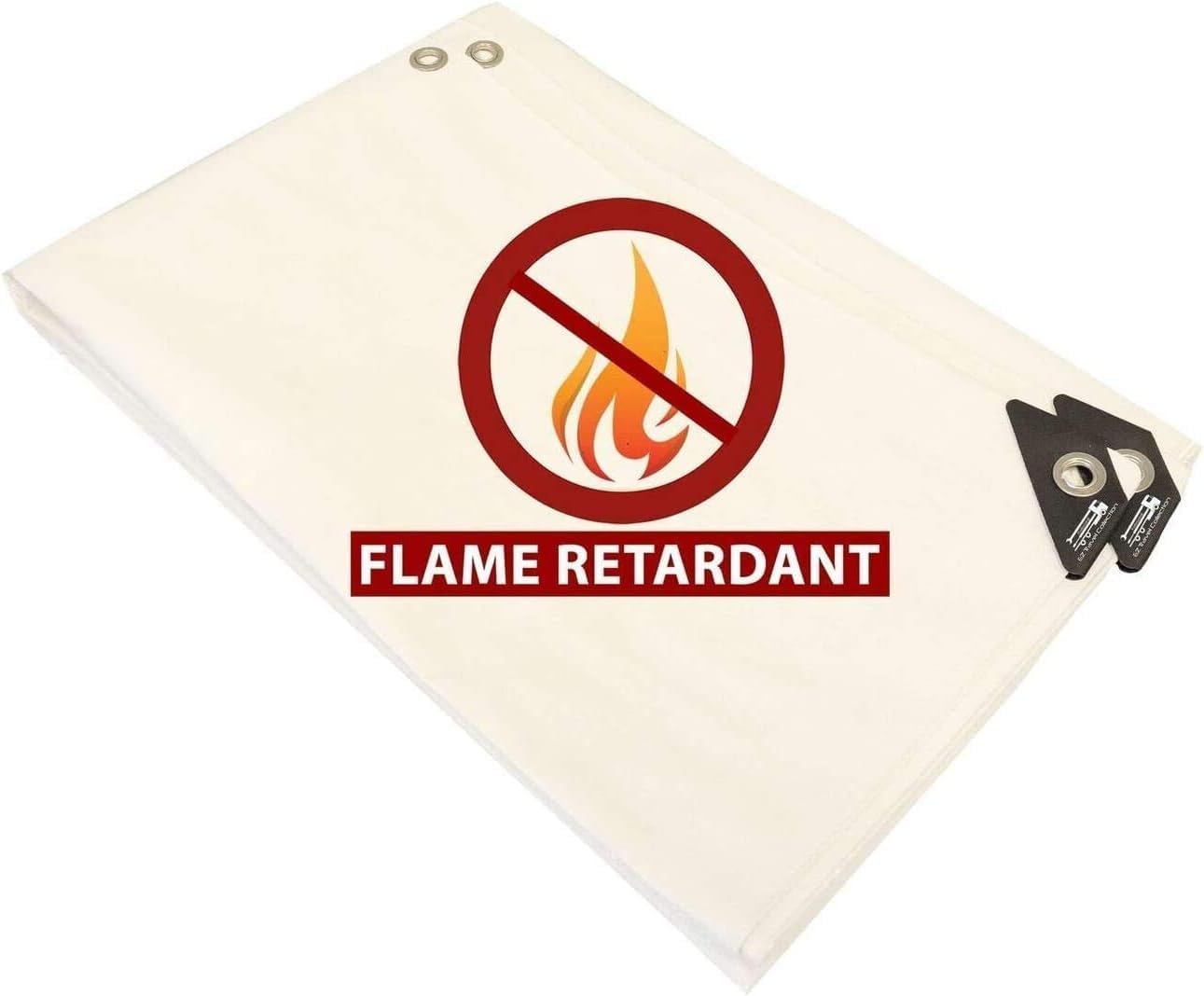 Fireproof Heavy Duty Fire Retardant Shade Tarp (White) (12' X 24')
