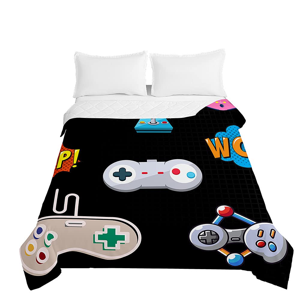 Couvre lit matelassée console de jeu pour une chambre de gamer moderne