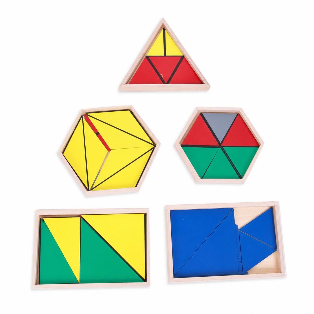 Materiale Didattico in Legno con Forme Geometriche per Bambini 4-6 Anni - per la didattica | per la prima infanzia, Versione professionale