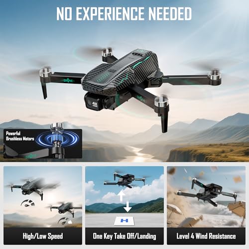 GPS Drone with 4K Camera for Adults, FPV RC Quadcopter, 90-min Flight Time, Auto Return, GPS Follow, Circle Fly, 5-inch LCD Tablet Screen, Brushless Motor, Lightweight Foldable Drone for Beginners - Image 7