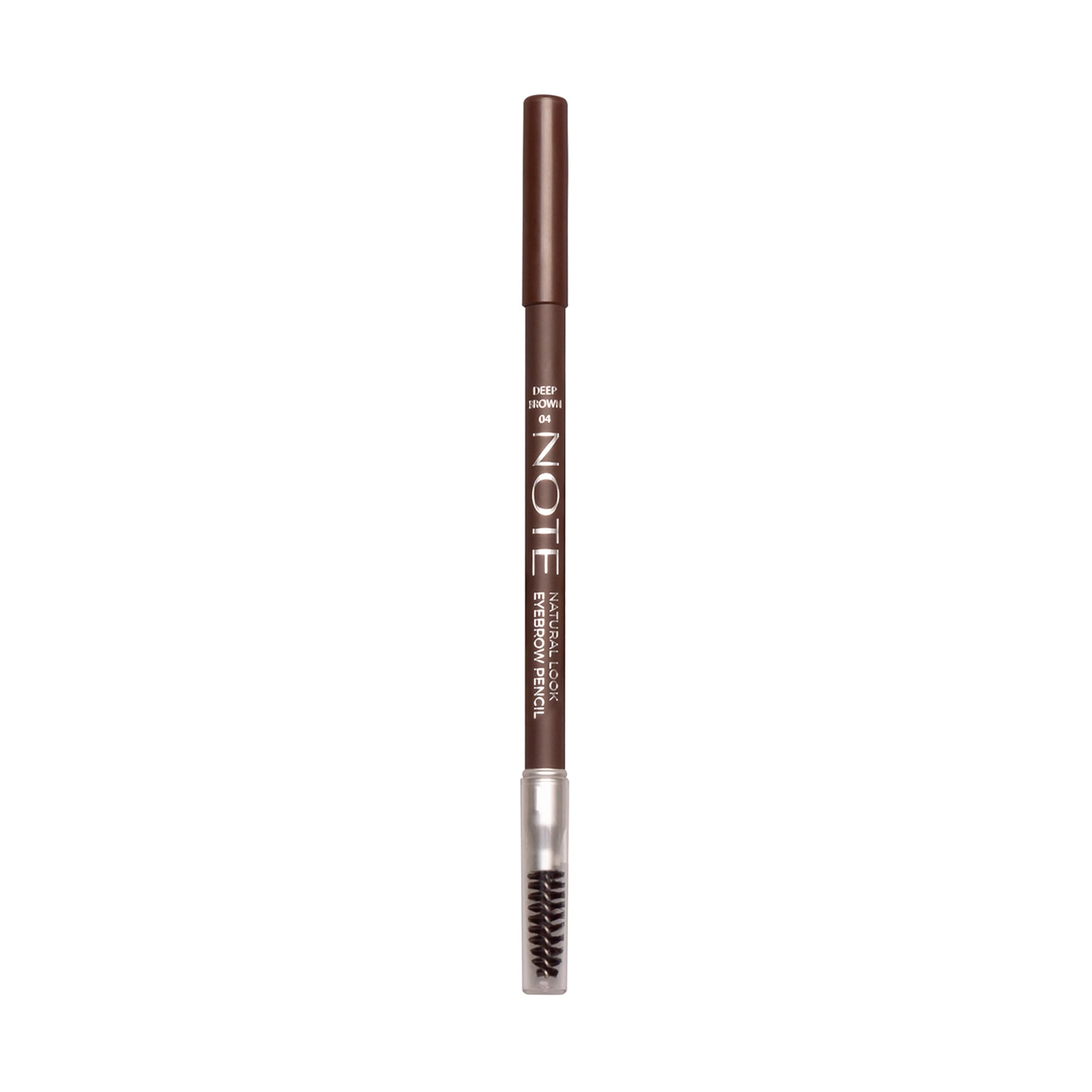 NOTE COSMETIQUE - Natural Look Eyebrow 2 in 1 Eyebrow Pencil | Eyebrow Spoolie Brush for a Natural Matte Finish | Waterproof Double-Sided Wooden Eyebrow Pencil (Brown)