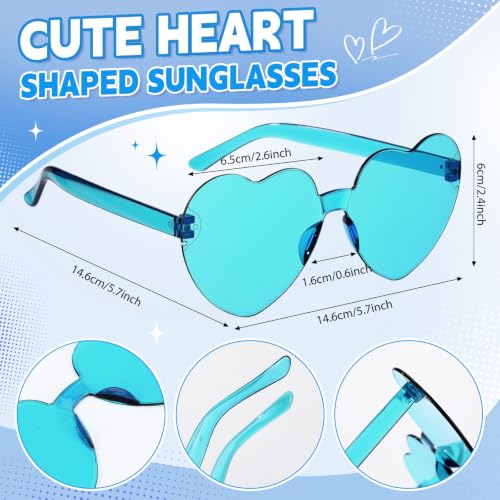Image of Chunyin 2 Pieces Party Wigs and Sunglasses Set, Sky Blue
