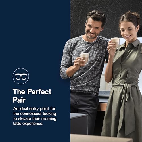 De'Longhi DeLonghi Double Walled Thermo Latte Glasses, Set of 2, 2 Count (Pack of 1), Clear, 330 milliliters - image 8