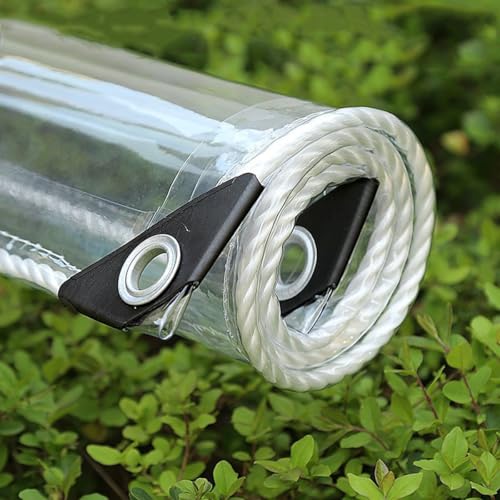 Bâche transparente imperméable en PVC 8x3m avec œillets pour serre
