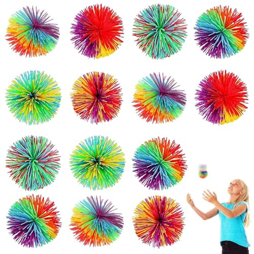 CLIUNT 14 Stücke Stringy Balls, Wuschelball, Soft Bouncy Rainbow Pom, Bouncy Stress Balls,für Kindergeburtstags Mitgebsel/Familienspiele/Party/Mitbringsel/Freundesspiele CLIUNT 14 Stücke Stringy Balls, Wuschelball, Soft Bouncy Rainbow Pom, Bouncy Stress Balls,für Kindergeburtstags Mitgebsel/Familienspiele/Party/Mitbringsel/Freundesspiele