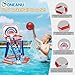 Pool Basketball Hoop Floating Toys: Stable on Water & Easy Set Up - Floating Basketball Hoop Includes 3 Balls and Pump, Toy Games Fits Family Party Backyard Kids Adults Ages 3-12