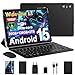 BIEGEDY Tablet 10 Pulgadas Android 15, 20GB RAM + 128GB ROM (TF 2TB), Octa-Core, Widevine L1, GMS, 5G+2.4G WiFi 6, 5 + 8 MP, 6000mAh, Bluetooth 5.0, Tablet con Teclado y Raton - Negro