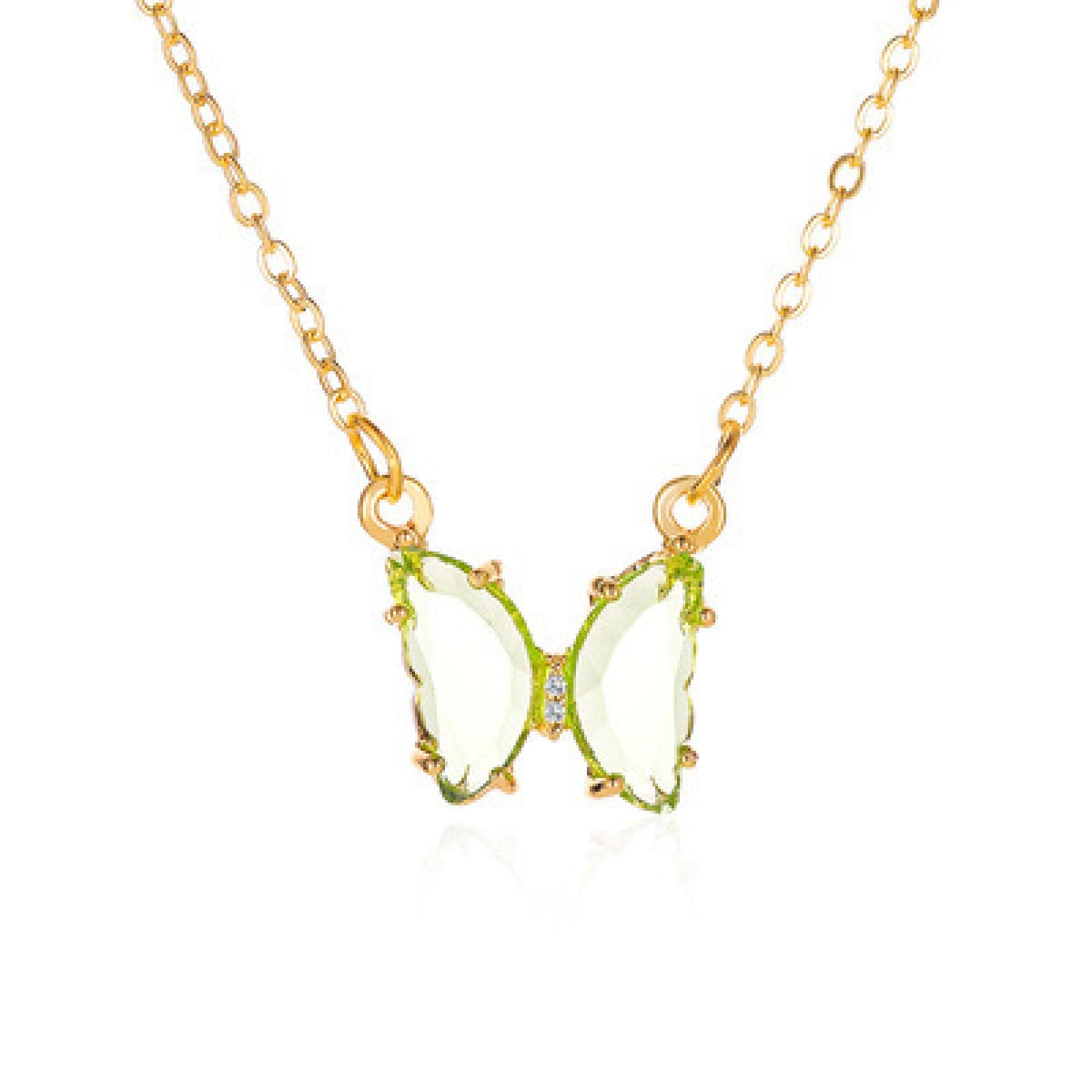 Collar de Cadena con Colgante Redondo de Cristal Brillante, Gargantilla de para Mujeres, Gargantilla Elegante, joyería para niñas (Azul a)