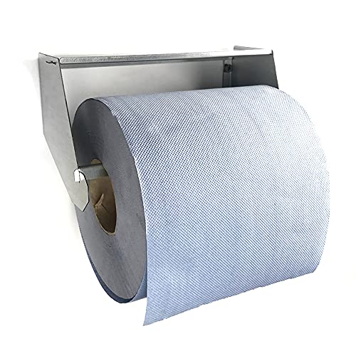 Distributeur de rouleau d'essuie-tout en métal galvanisé bleu pour atelier de nettoyage de bureau