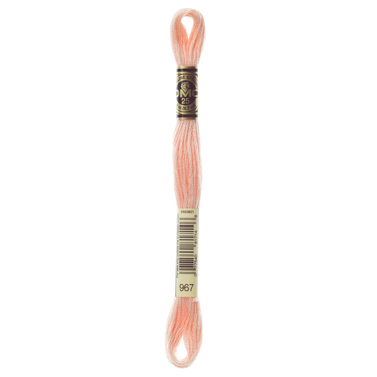 DMC Embroidery Floss Mouline Stranded Cotton Thread for Hand Embroidery and Sewing - Colour No: 967-3 x 8m Skeins โ image 1