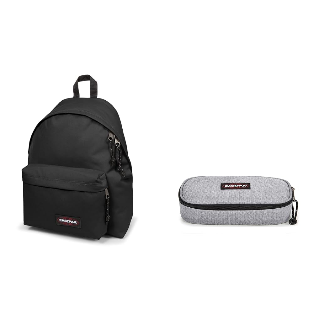 EASTPAK PADDED PAK'R Mochila, 27 L, Black (Negro) & Oval Single Estuche, 27 L, Sunday Grey (Gris)