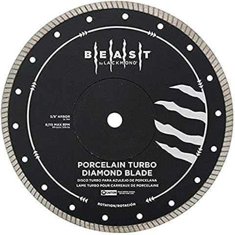 Lackmond Beast Pro Hard Porcelain Turbo Saw Blade - 7" Hard Tile Cutting Tool with Narrow Slot Turbo Rim & 5/8" Arbor - BPT7 Cover