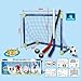 NDNCZDHC 2 in 1 Football Ice Hockey Goal Kit with Balls ABS Ice Hockey Goal Hockey Sticks Hockey Net Hockey Balls for Outdoor Sports