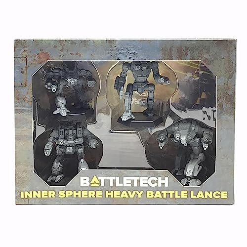 Miniaturas BattleTech Inner Sphere Heavy Battle Lance de Catalyst Game Labs con 4 cartas Alpha Strike 2
