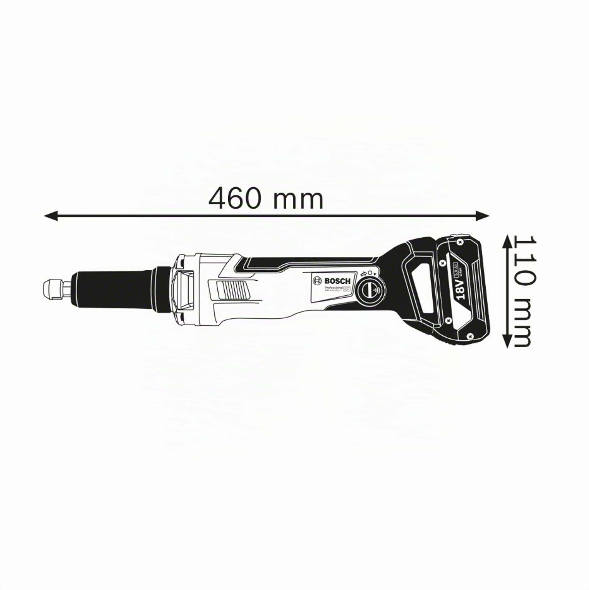 Bosch Professional 18V System amoladora recta a batería GGS 18V-23 LC (velocidad en vacío 23 000 rpm, Connect Ready, en L-BOXX, sin batería/cargador)