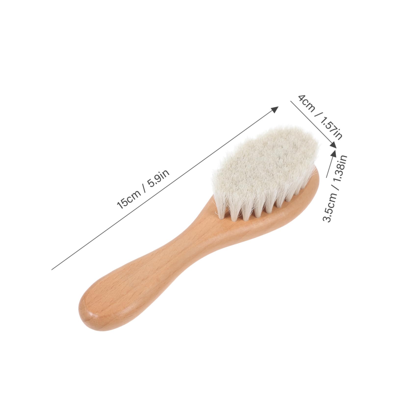 Baluue Baby Hair Tools Simple Set 2pcs Brush Comb Bathing Brush for Baby Wooden Comb for Daily Use