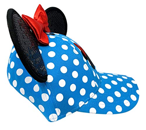 Disney Youth Vintage Minnie Polka Dot Ear Hat, Blue Red4
