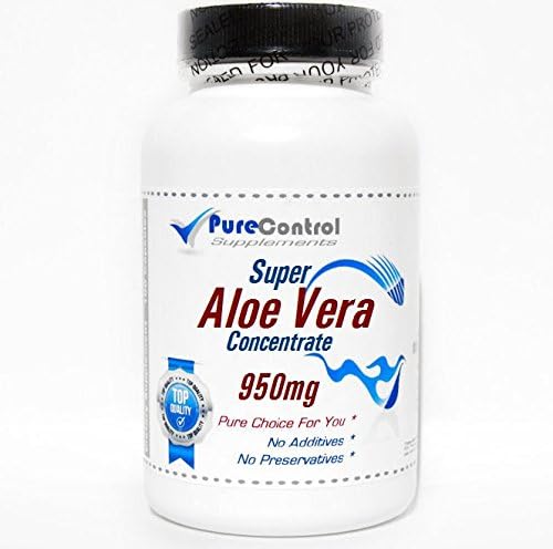 Super Aloe Vera 950mg // 200 Capsules // Pure // by PureControl Supplements