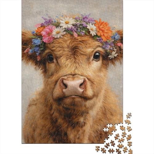 Puzzle de vaca Highland de 1000 piezas para aliviar el estrés diario de forma natural