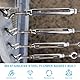 30 Stk Spannschloss Drahtspanner Set, 3mm Drahtseil Spanner Seilspanner Edelstahl, U-förmige&Duplex Drahtseilklemme, Drahtseil Kauschen und Pressklemme Aluminium für Gespannte Seil zu Verschärfen (M4)