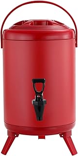 Dispensador de bebidas con aislamiento de acero inoxidable, cubo dispensador de bebidas frías y calientes con grifo, para fiestas, reuniones familiares, camping, amarillo, 12 L (color: amarillo, tam