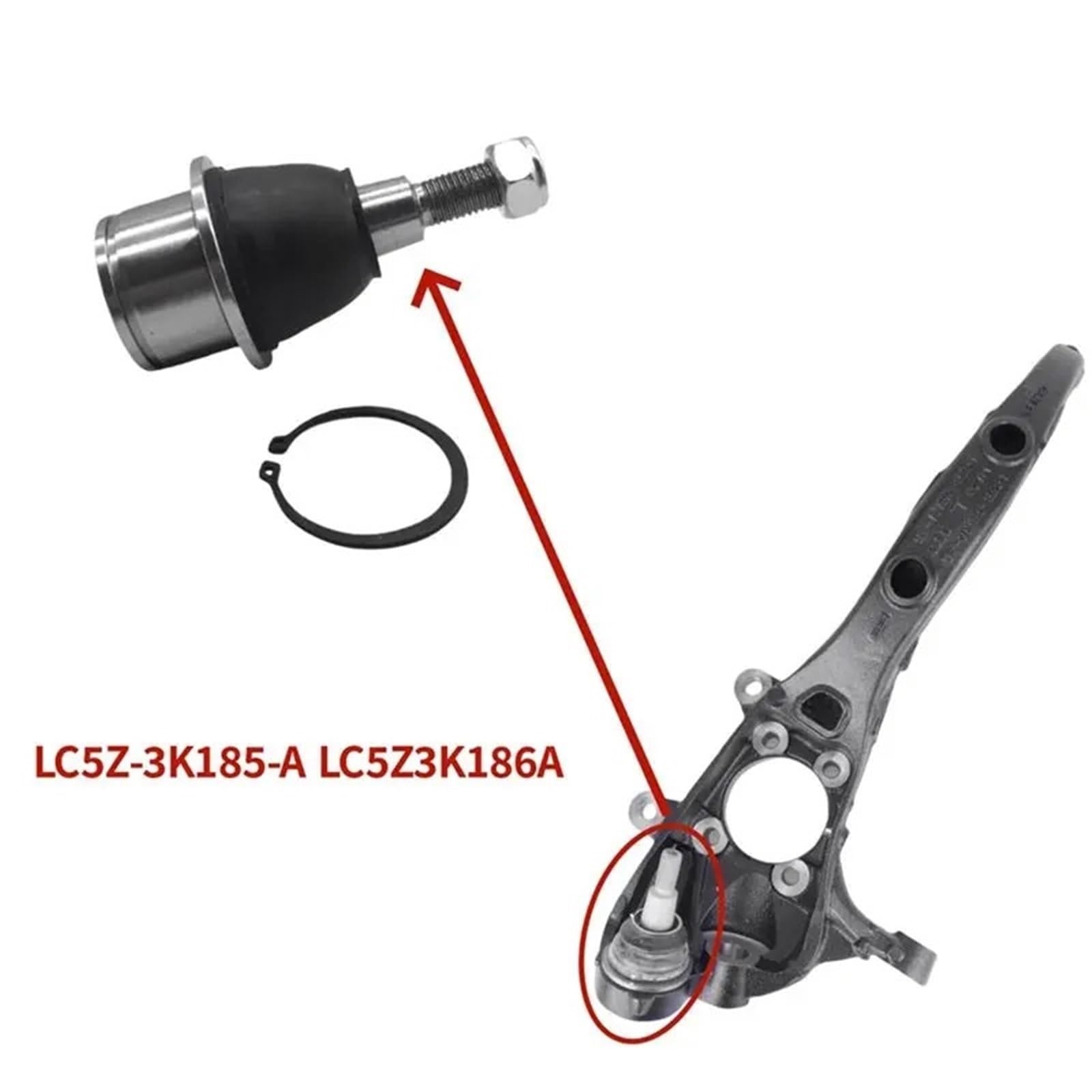 Tirante dello Sterzo Adatto per Lincoln Aviator 2020-Wheel Sistema di Sospensione T01C-LC5Z-3K185-A/LC5Z3K186A Giunto A Snodo Dello Sterzo