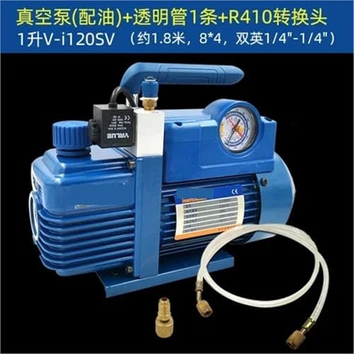 Bomba de vacío YQQEWI V-i120SV para aire acondicionado, filtración y refrigerante R410, monoetapa, capacidad 1 L miniatura 2