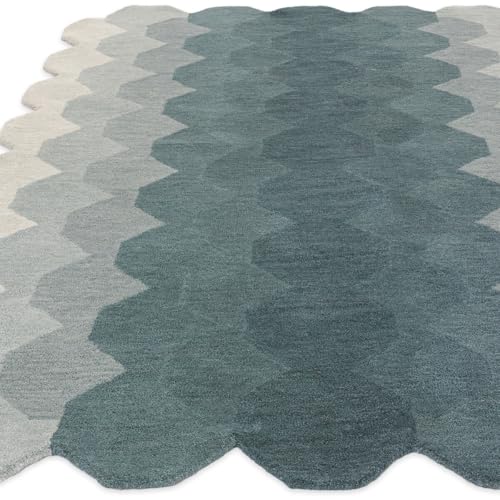 Image of FloorFusion 'Modern' Design Premium Rug Collection Woolen Carpet for Living Room Bedroom Drawing Room Hall and Floor Size 4 x 6 feet (120x180 cm) Color Multi