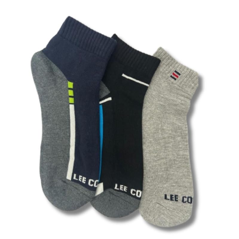 Ankle Length Socks with Sole Cushioning | Lc 1024| Pack of 3-image-44