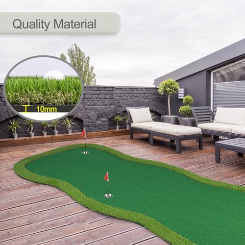 Image of Golf Putting Green, Practice Putting Green Mat, Large Professional Golfing Training Mat for Indoor Outdoor