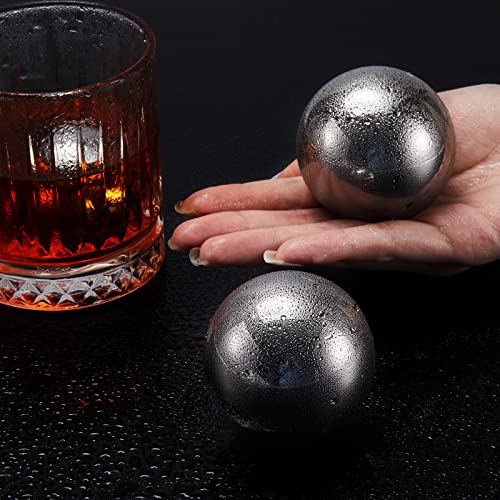 Set de 8 bolas de whisky de acero inoxidable Gerrii miniatura 4