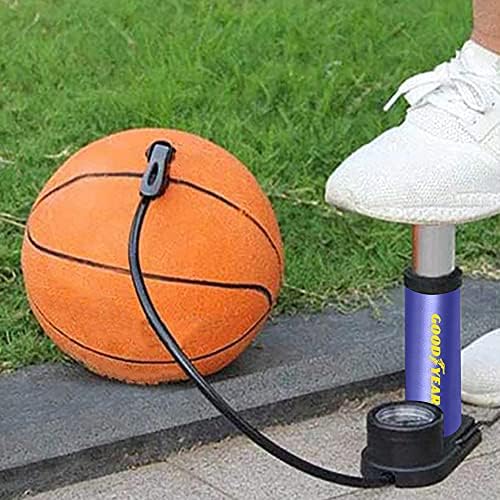 Goodyear bike pump - foot pump for tyre - basketball, football & bicycle pump - mini bike pump - foot pump for car tyres - bike pump presta valve - mini bike pump - Foot Pump for Car & Bicycle's Tyres