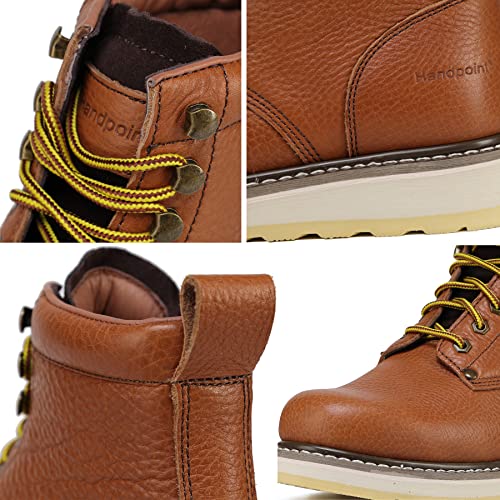 HANDPOINT Men's Stylish Classic 6" Soft Toe EH Work Boots - Brown 849843