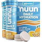 Nuun Daily Electrolyte Tablets with Magnesium, Calcium, Potassium, Chloride & Sodium, Gluten Free, Sugar Free, & Vegan, Mixed Citrus Flavor, 4 Pack (40 Servings Total)