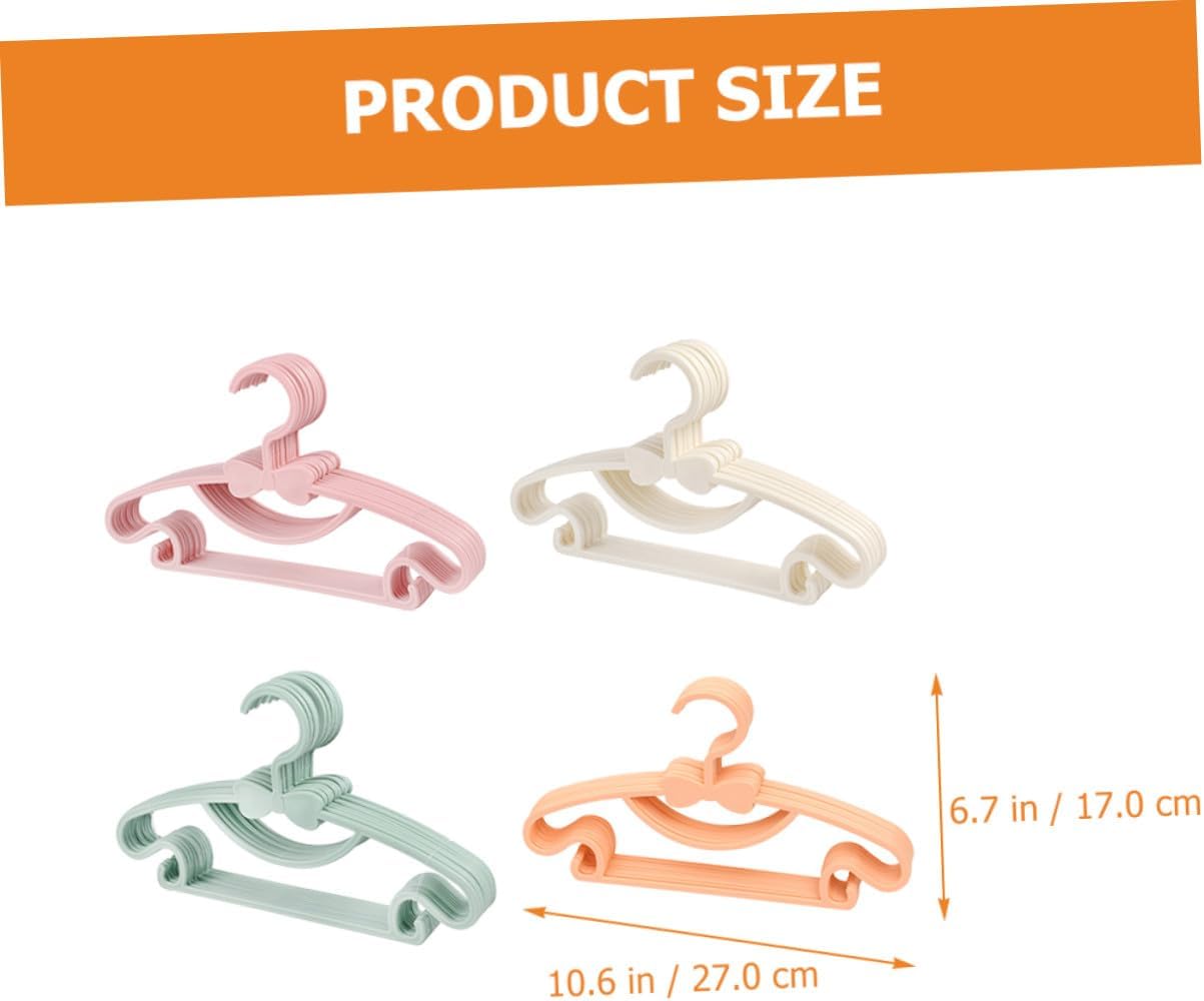 TIDTALEO 100 Pcs Plastic Clothes Hangers Thickened Laundry Drying Hangers Closet Storage Suitable for Newborns and Random Color