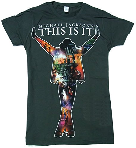 【マイケル・ジャクソンオフィシャルTシャツ】This is it グレー(レディース) (XLサイズ)