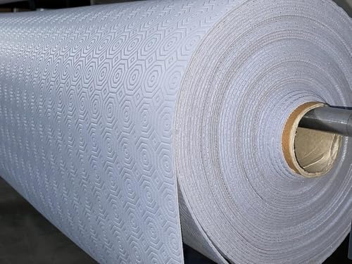 Promo Linge Nappe Bulgomme PVC 140 cm – Protection de Table Antidérapante et Imperméable – Découpe sur Mesure, Facile à Nettoyer (Gris, 240x140 cm)