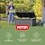 Keter Darwin 100 Gallon Resin Large Deck Box Organization and Storage for Patio Furniture, Outdoor Cushions, Garden Tools, Grey & Black