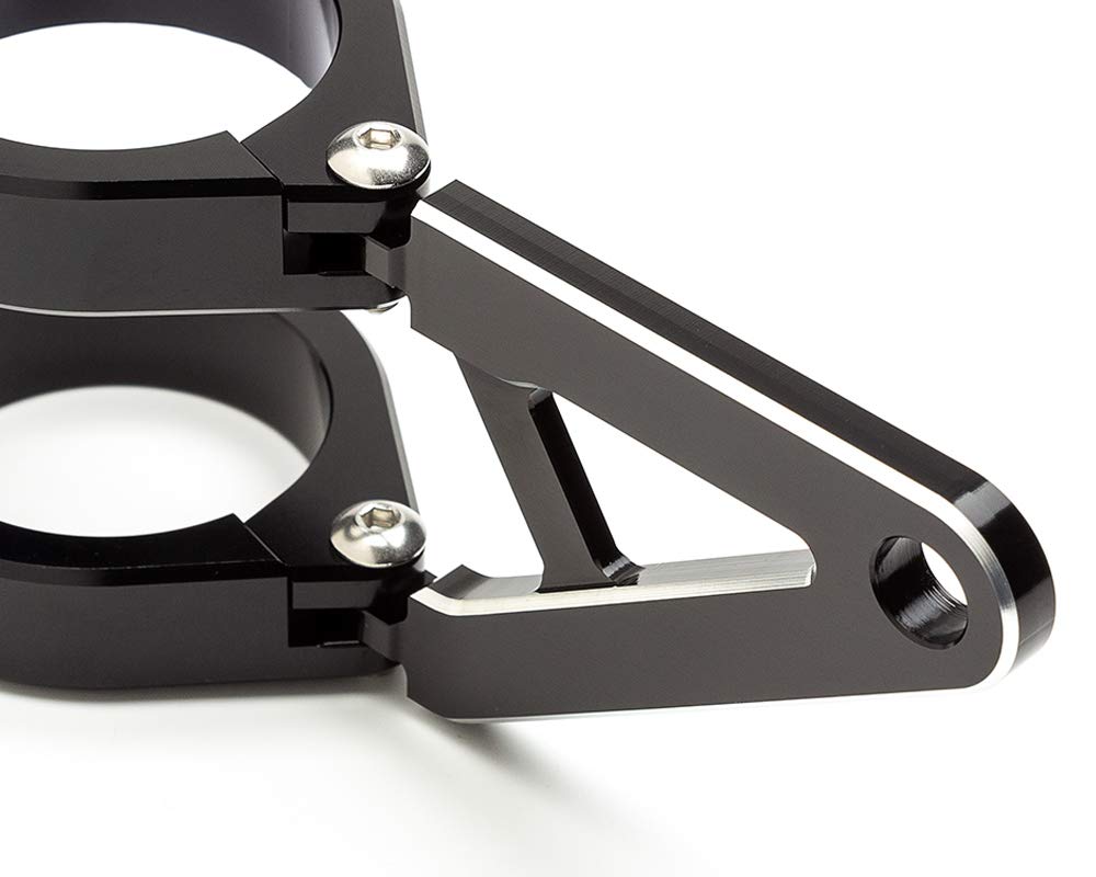 Alchemy Parts Motorrad Scheinwerfer-Halter mit Kurzen Arme für Maßgefertigt Projekt Motorrad - Schwarz, 54-55mm