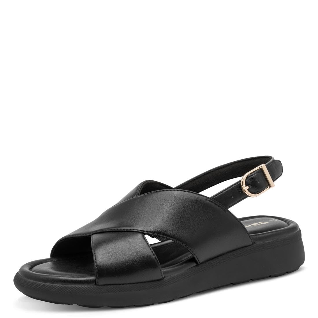 Tamaris Women’s sandal with wedge heel black 7.5 UK