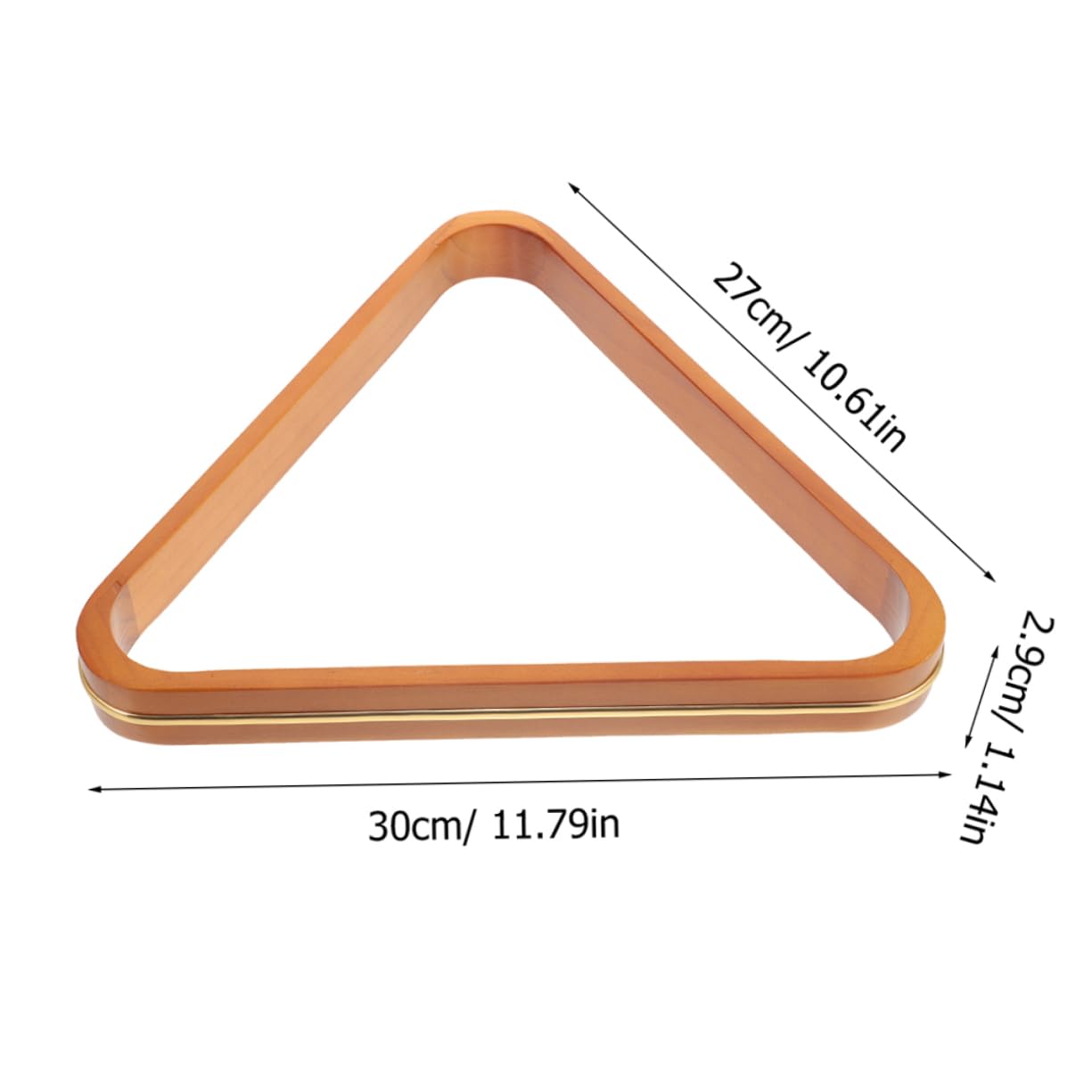 Toyvian Triangolo da Biliardo 2 Pezzi in Legno di Pino Giallo