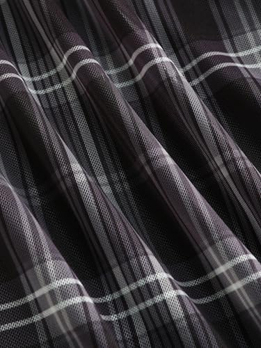 CIDER Women's Gingham Mini Dress Summer Sundress Casual V Neck Flowy Cute Teen Short Seelve Ruffle Dress3