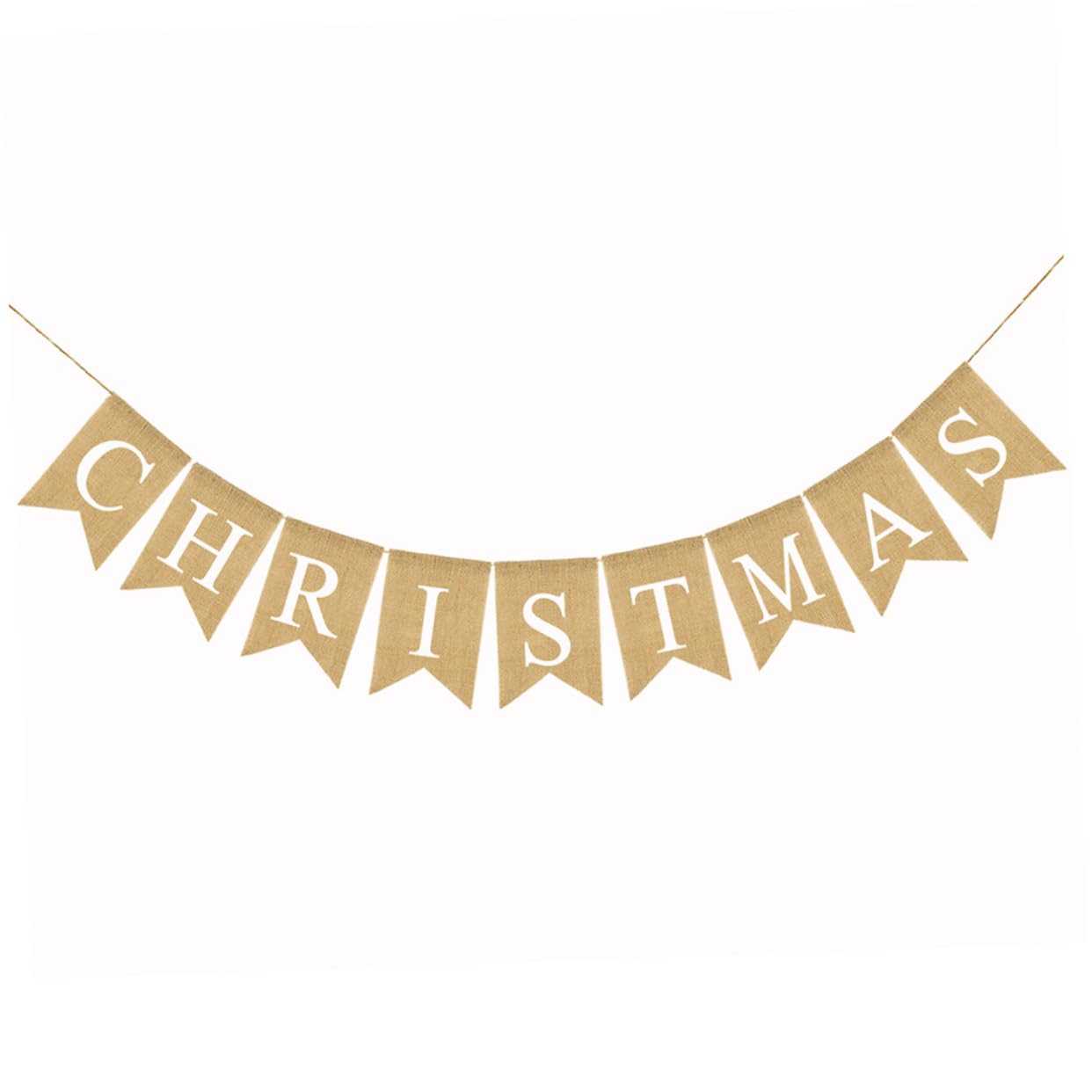 Striscione Con Lettere Di Buon Natale in Lino Con Tirante Natalizio Per Decorazioni Da Parete Finestre E Alberi
