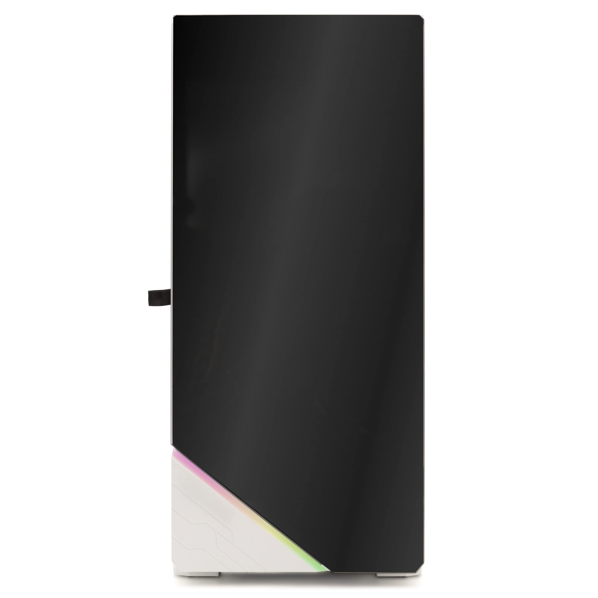 Simpletek Case Gaming Bianco Trasparente LED ARGB Frontali | ATX MICRO-ATX MINI-ITX mATX Ventola 120mm RGB