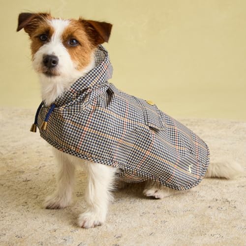 Rosewood X Joules Henson Check Veste Packaway pour Chiens de Petite Taille, Lavable, légère et Portable, imperméable
