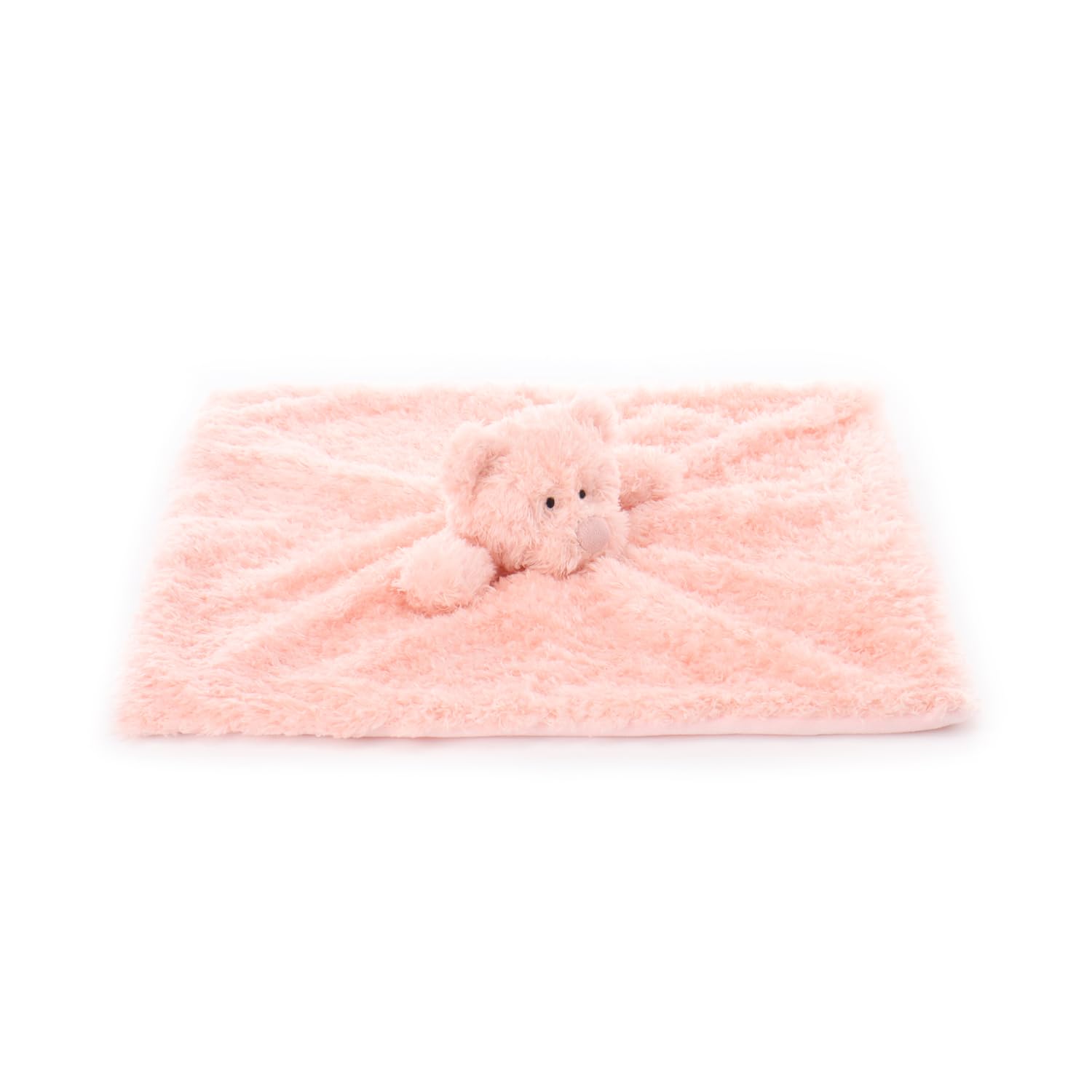Apricot Lamb Flesh Pink Peach Bear Cute Comforter Plush Security Blanket for Baby Boy and Girl Cuddly Lovey for Infant and Toddlers Flesh Pink 14x14 Inches - Image 4