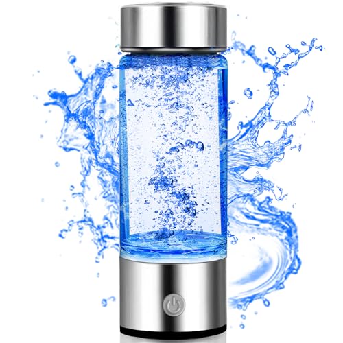 uiexitra Hydrogen Water Bottle, Hydrogen Rich Water Generator, Rechargeable Portable Glass Hydrogen...