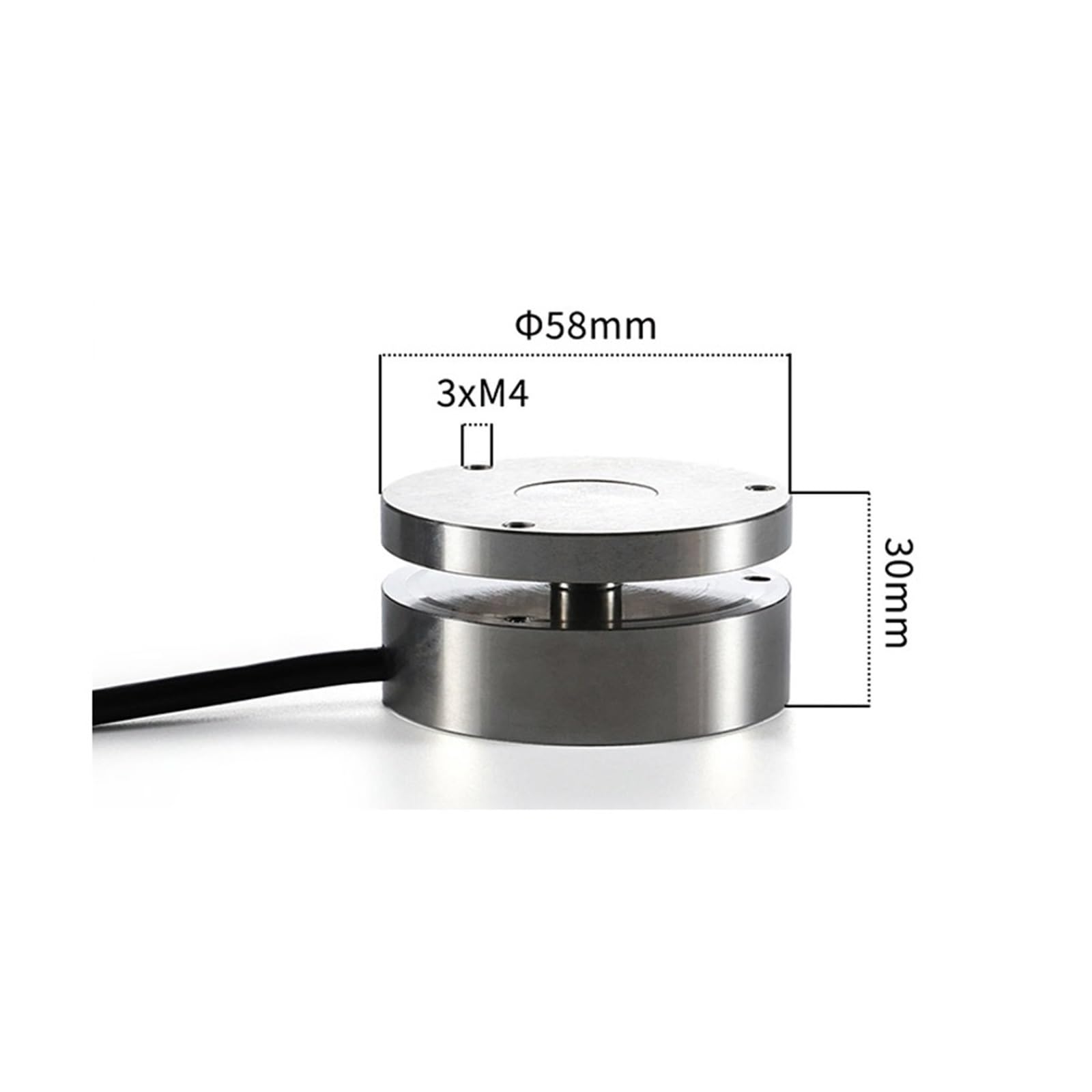 Célula de carga plana 58mm 20KG-10T Sensor de pesaje de cilindro IP66 resistente al agua for máquina de prueba de fuerza báscula electrónica(0-10T)
