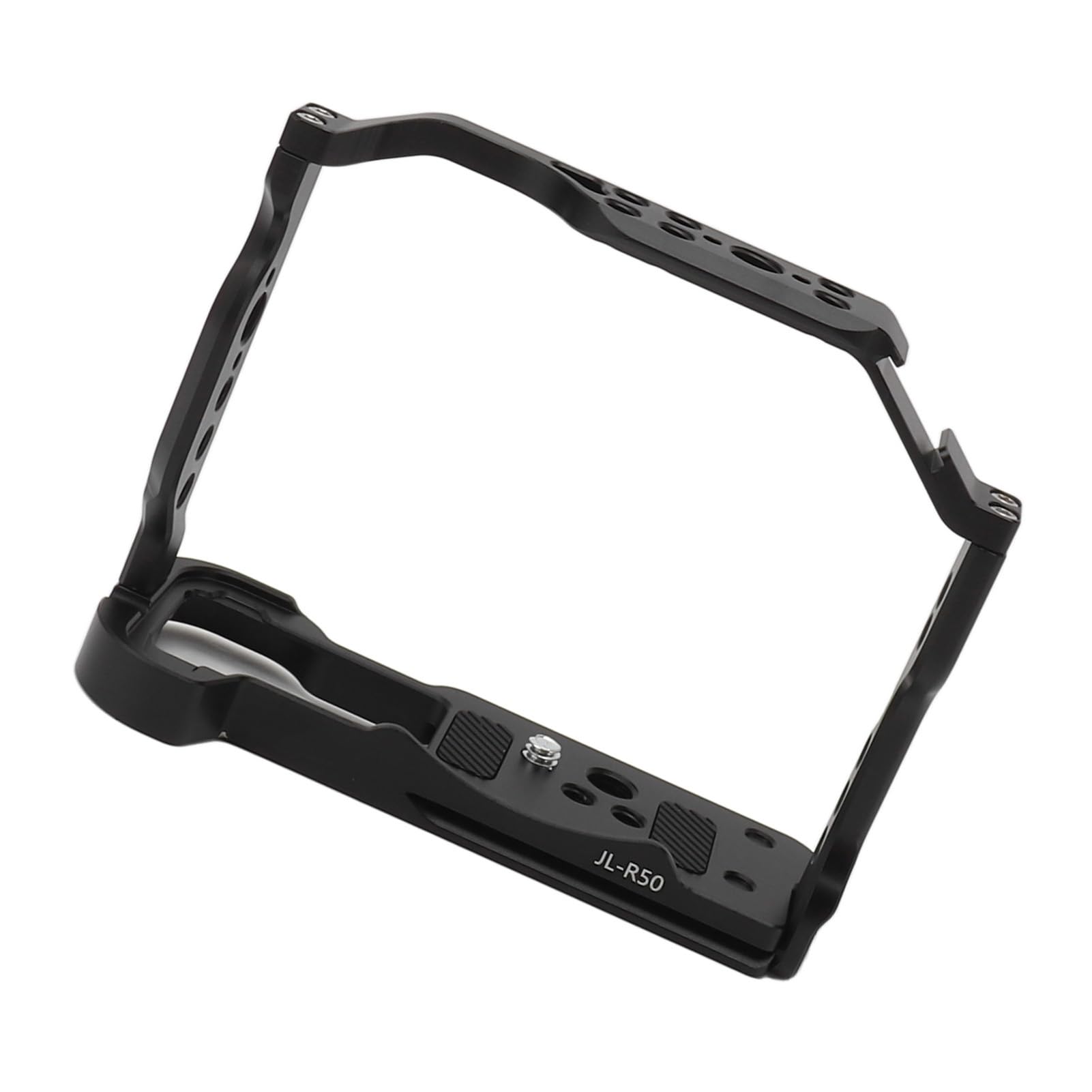 Cryfokt Gabbia Estensione Fotocamera, Supporto Video con Fori Vite 1/4 3/8 in Lega di Alluminio, Attacco Treppiede a Sgancio Rapido, Slitta Fredda, Leggero, for R50